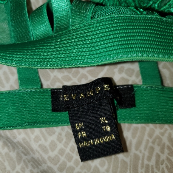 Green Floral Mesh Strappy Bralette - Picture 3 of 5